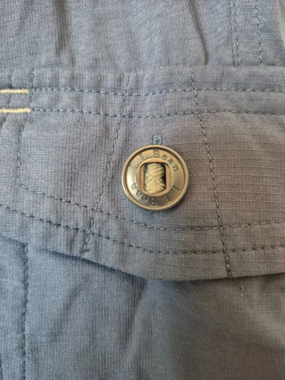 L.L.Bean Navy Cargo Utility Pants – Drawstring Lightweight Travel Pants (Size M)